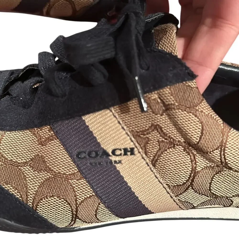 COACH Kelson Outline Signature Suede sneaker Sz 10